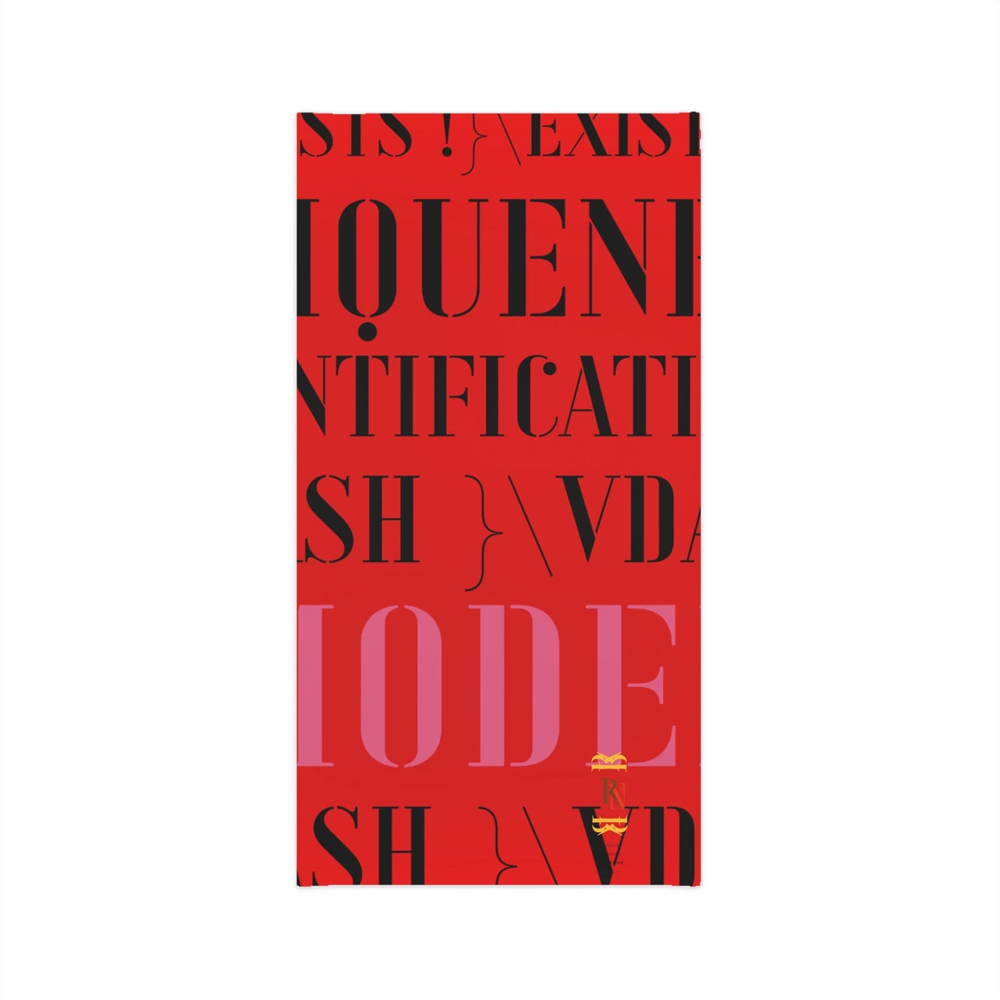 Genre Asthetic ⊢ ∃! ⊨ Lightweight Neck Gaiter — Bold Red Typographic Fashion Scarf