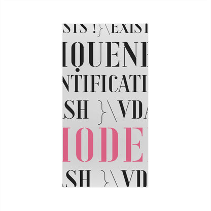 Genre Asthetic ⊢ ∃! ⊨ Lightweight Neck Gaiter — Bold Red Typographic Fashion Scarf