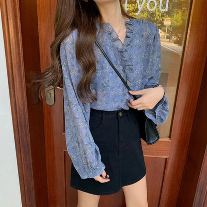 Chiffon Blouse Women Tops and Blouses