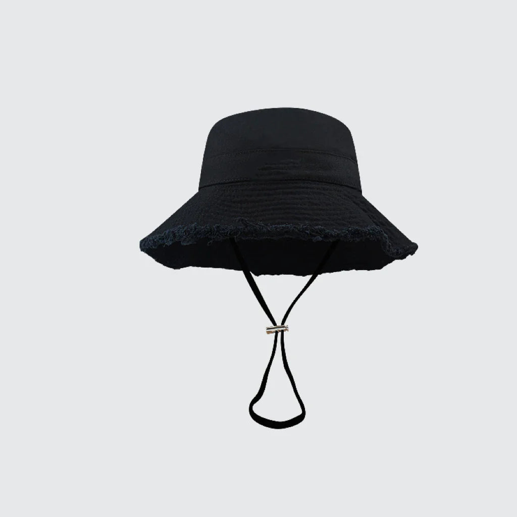 Fashion Ladies Summer Leisure Protection Sun UV50+ Beach Hat Bucket Hat Water Washed Fur Brim Men's Panama Hat Sunscreen Cap